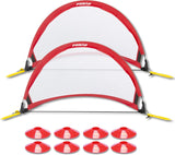 porayhut Red de fútbol desplegable para niños juego de dos
