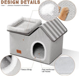 Casa para Gatos Topmart, cama y condominio 2 en 1 para gatos.