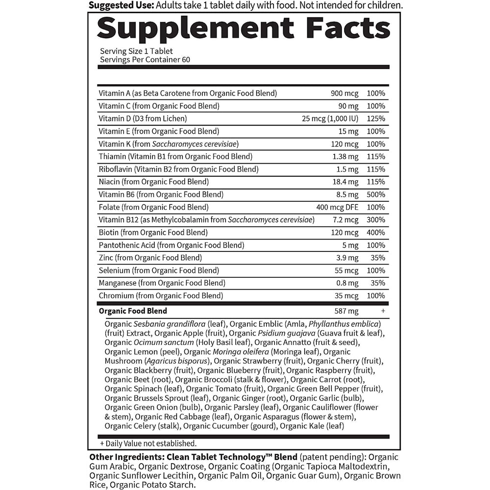 Suplementos tipo Organics de los hombres una vez al día 60u