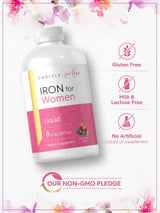 Suplemento de Hierro Líquido Carlyle para Mujeres | 8 fl oz, Sabor Punch