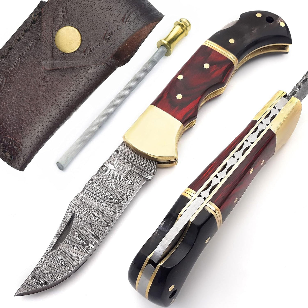 Cuchillo de bolsillo de caza plegable de acero sólido