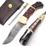 Cuchillo de bolsillo de caza plegable de acero sólido
