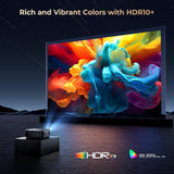 Proyector Alvar 4K con WiFi, Bluetooth, 1080P, HDR10+, 30W