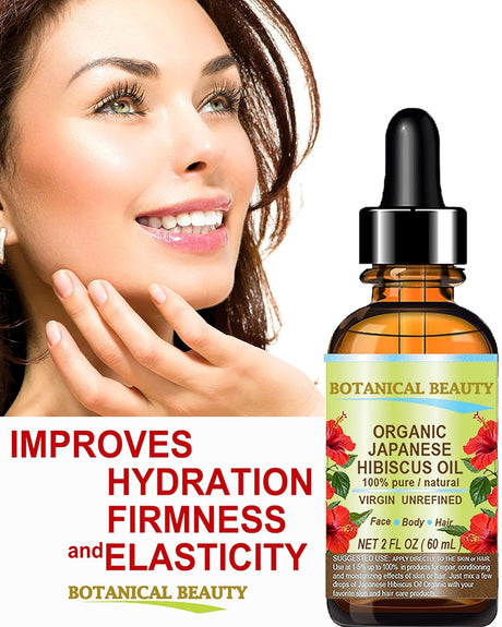 Aceite de Hibisco Orgánico Virgen para Rostro, Piel y Cabello