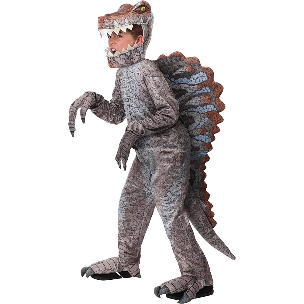 Disfraz de dinosaurio Spinosaurus para niños talla S gris