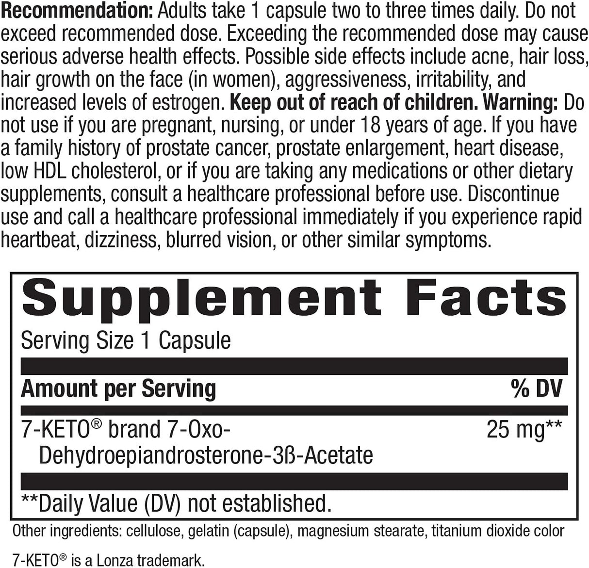 Suplemento 7-KETO, Nature's Way, 25mg, 60 cápsulas
