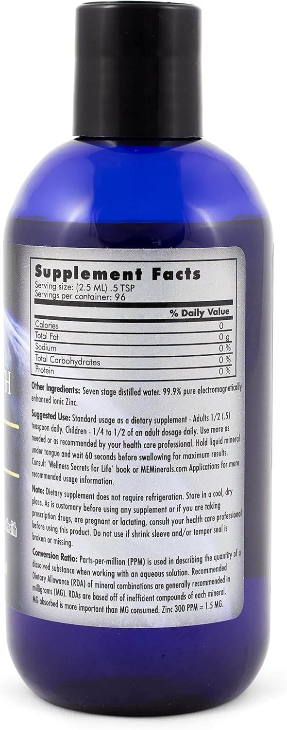 Minerales Mother Earth Zinc Antioxidante 8 oz 96 porciones