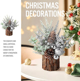 Árbol de Navidad Artificial Hatisan con Adornos y Piñas, Redondo