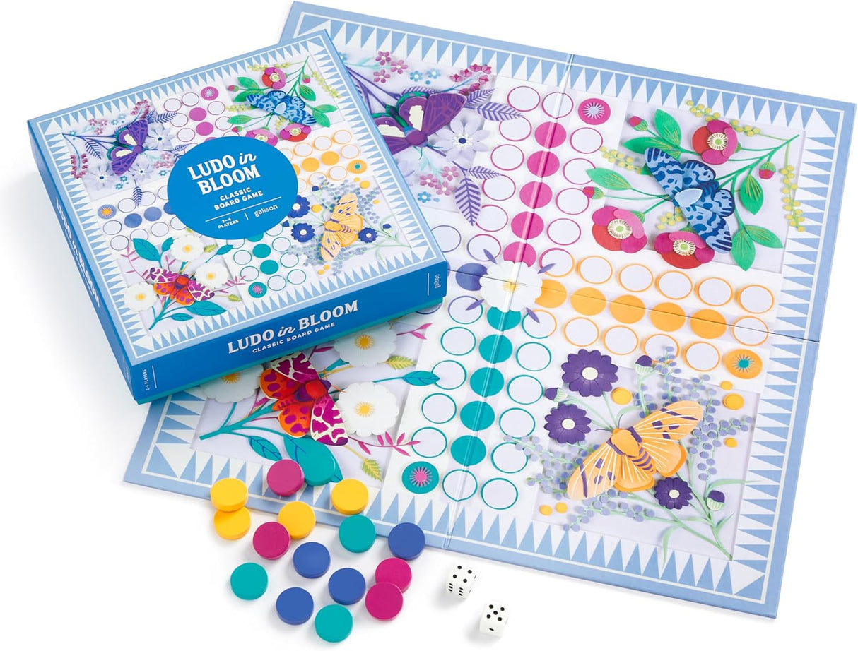 Juego de Ludo Floral Galison para 2-4 Jugadores en Familia