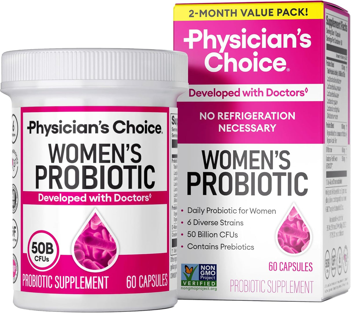 Probióticos para mujeres - Physician's Choice - 50 mil millones CFU