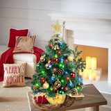 Árbol de Navidad Mini 22 con 30 Luces LED, Decoración Navidad