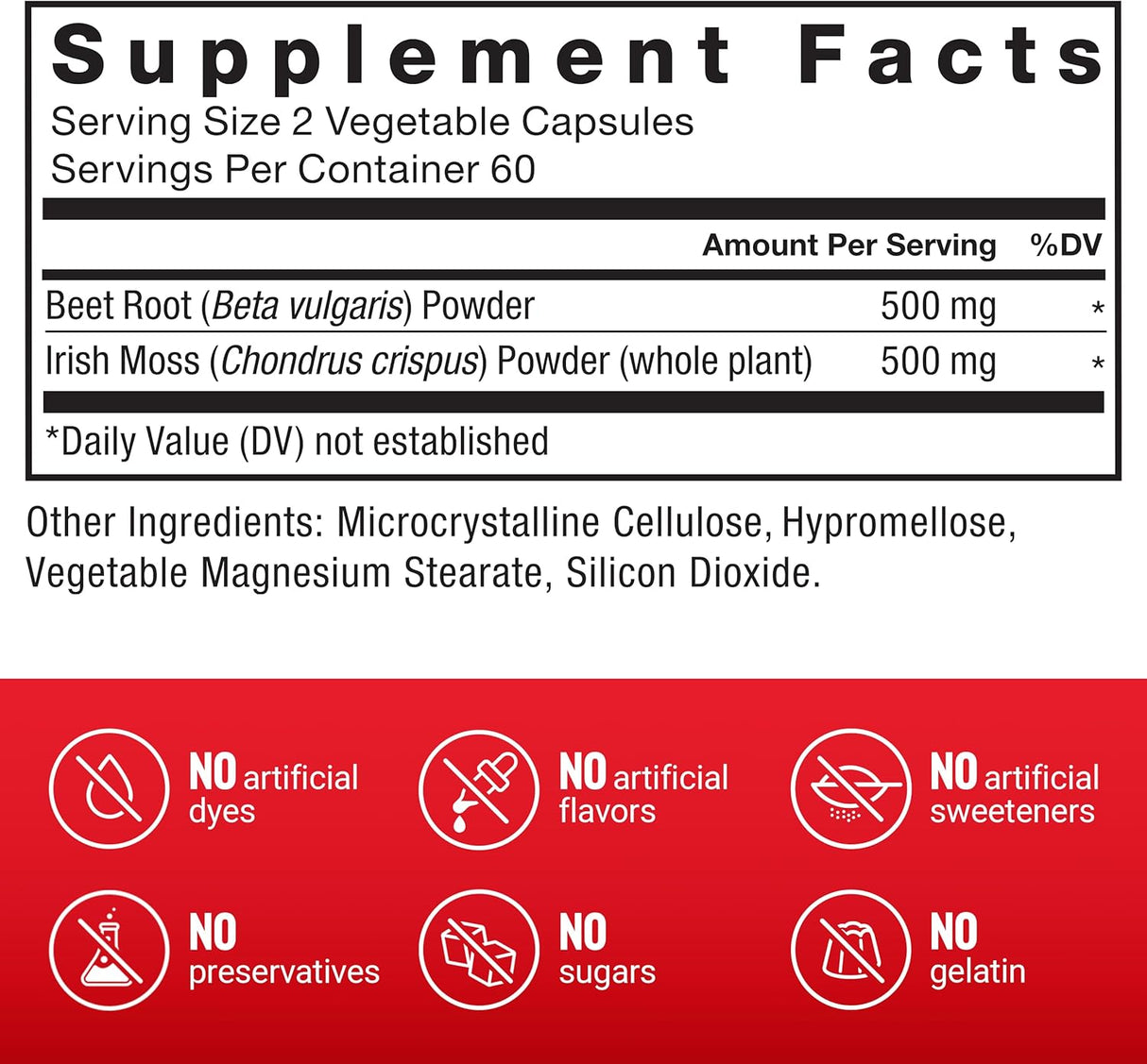 Irish Sea Moss + Beet Root Suplemento, FEM Force, Inmunidad y Energía, 120 cápsulas