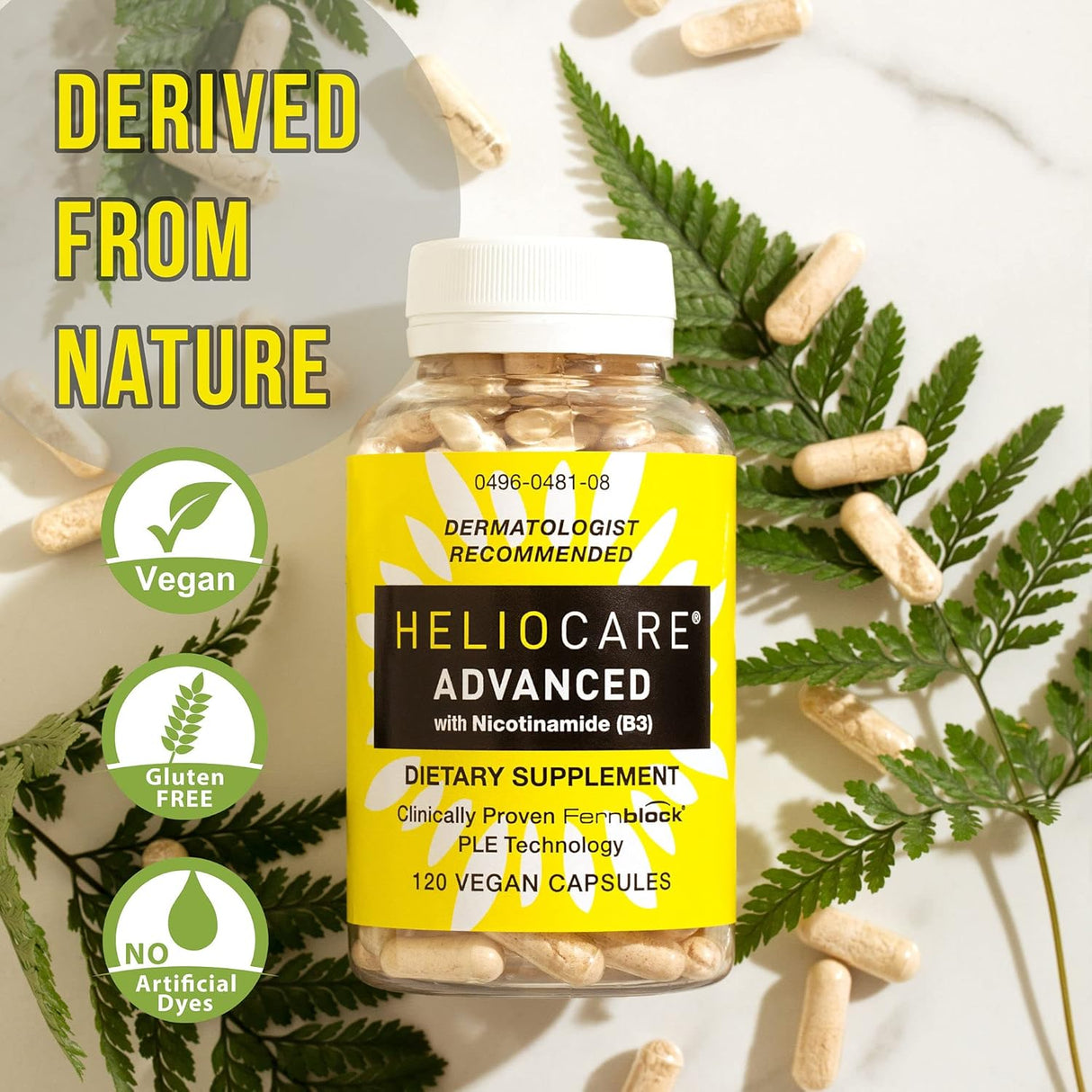 Suplemento avanzado de nicotinamida B3 500 mg 120 cáp vegana