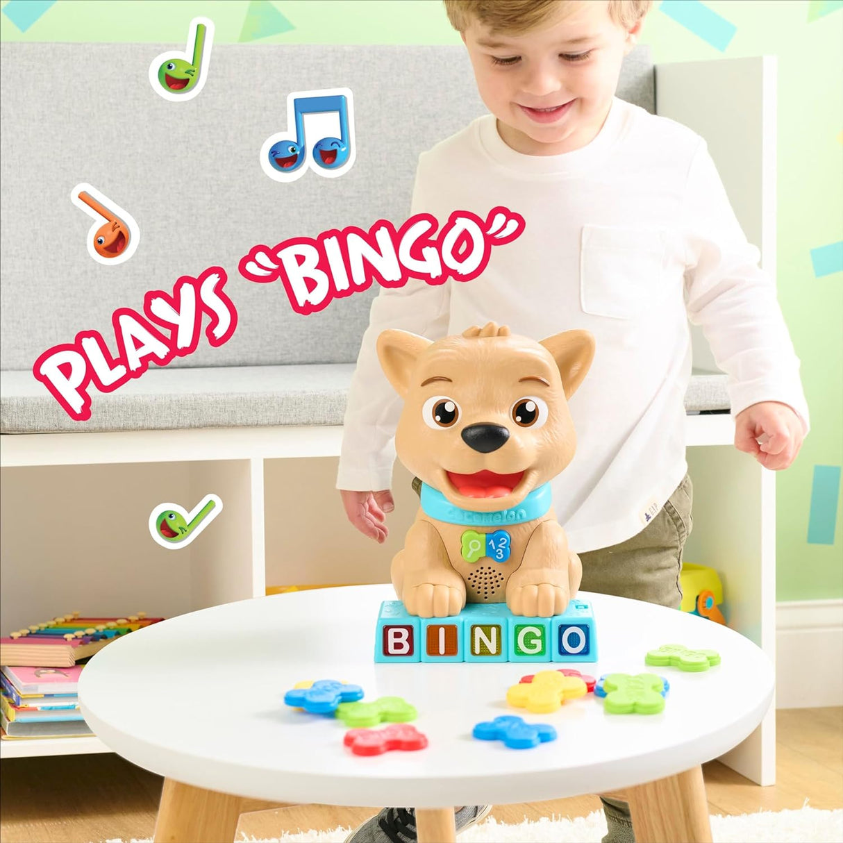 Bingo Cocomelon Contar y Aprender, 11 piezas, 40+ frases educativas
