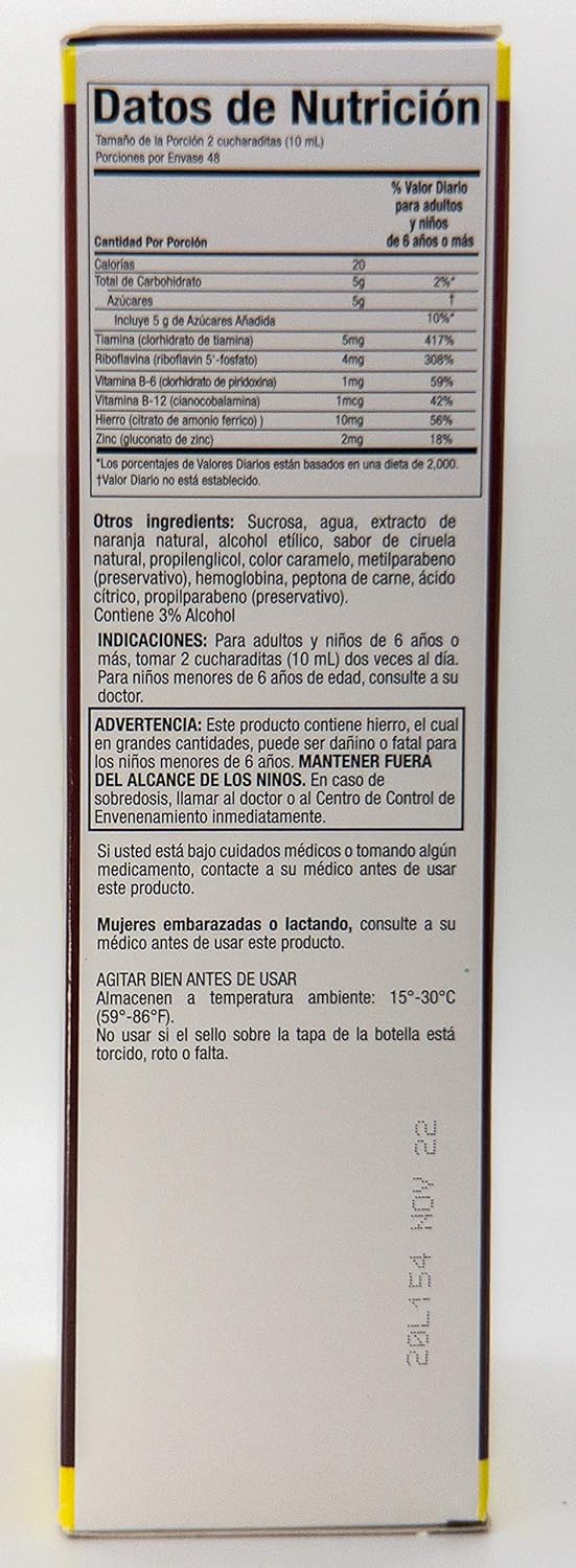 Suplemento de Hierro Memper Vino, Infusión Energía 16 Fl Oz