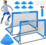2 porterias de futbol para diversión en patio, de niños