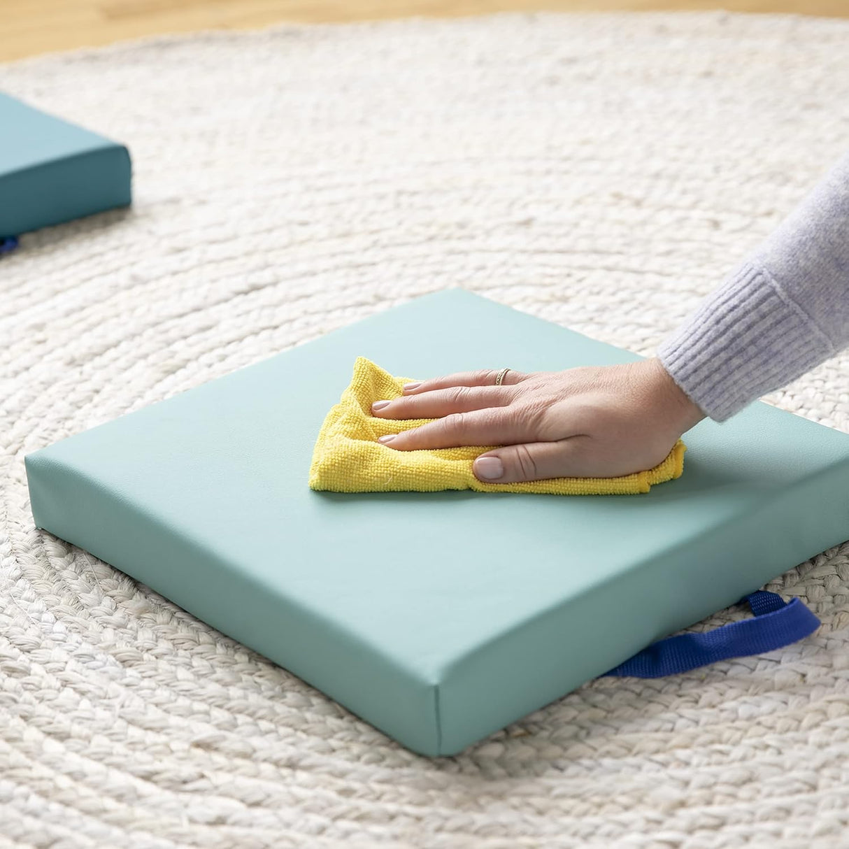 ECR4Kids SoftZone - Cojines de suelo, cuadrados, asientos flexibles, contemporáneos, 6 piezas
