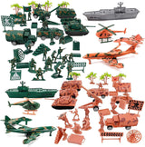 Figuras de Acción Militar Liberty Imports con Vehículos Escala (73 pcs)