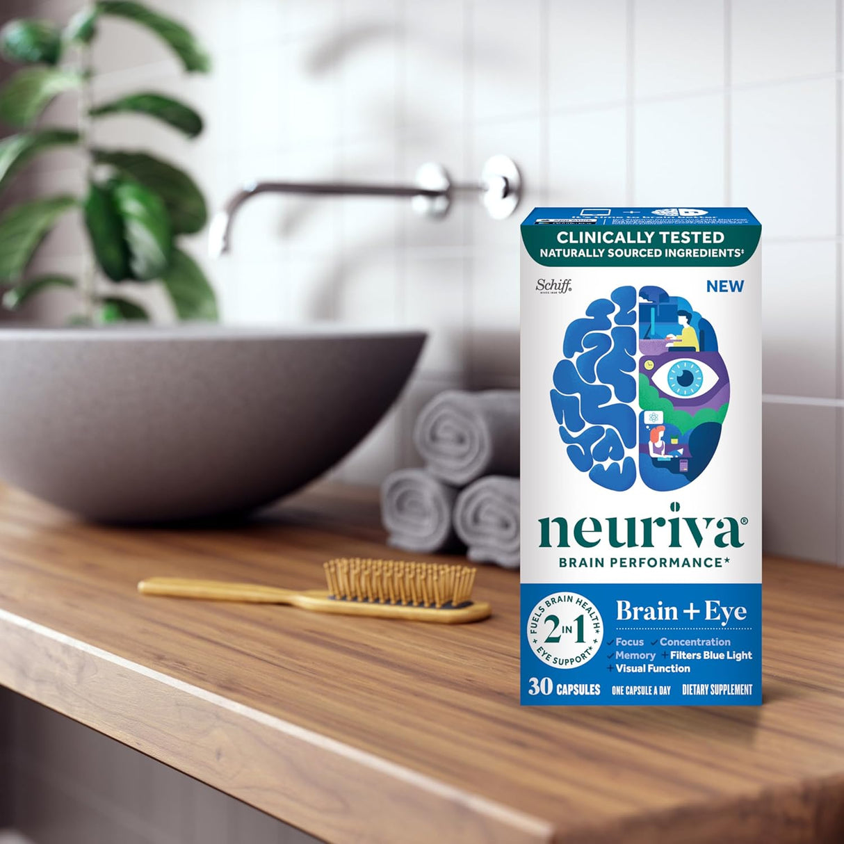 Suplemento cerebral + ocular para memoria con luteína 30 cap