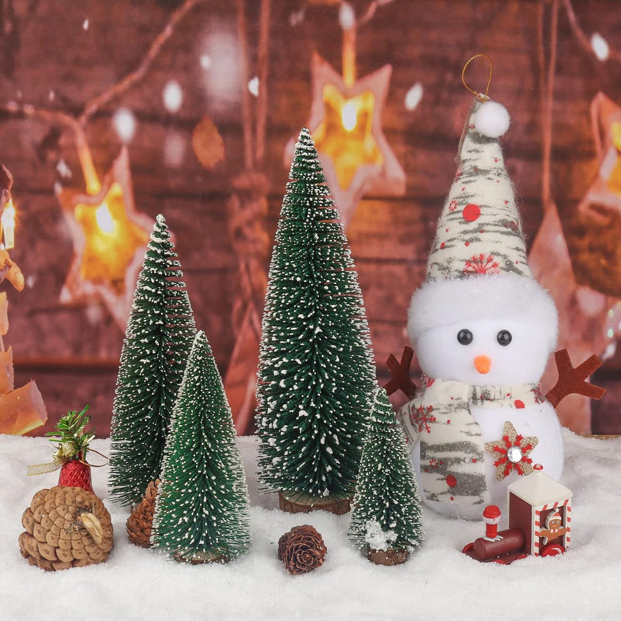 Mini Árboles de Navidad 4 Pcs, Decoración, 9.9/7.9/5.9/3.9