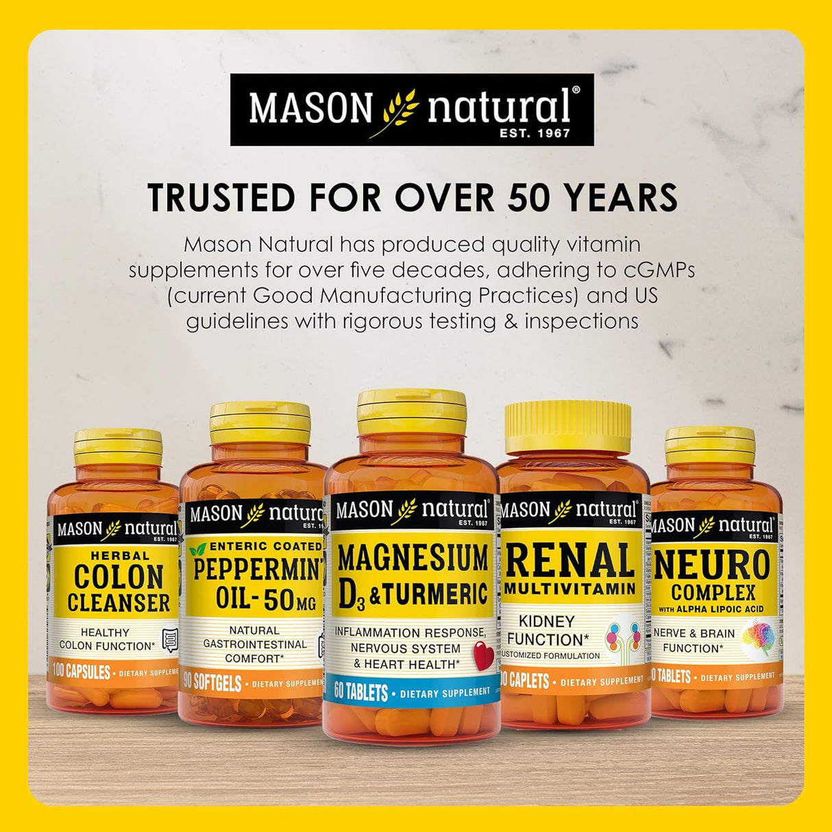 Vitaminas MASON NATURAL Mini Multivitaminas con Hierro 100 Días