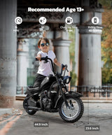 Bicicleta Eléctrica ELEMARA, 15 mph, 150lb, 24V, Modelo Dirt Bike