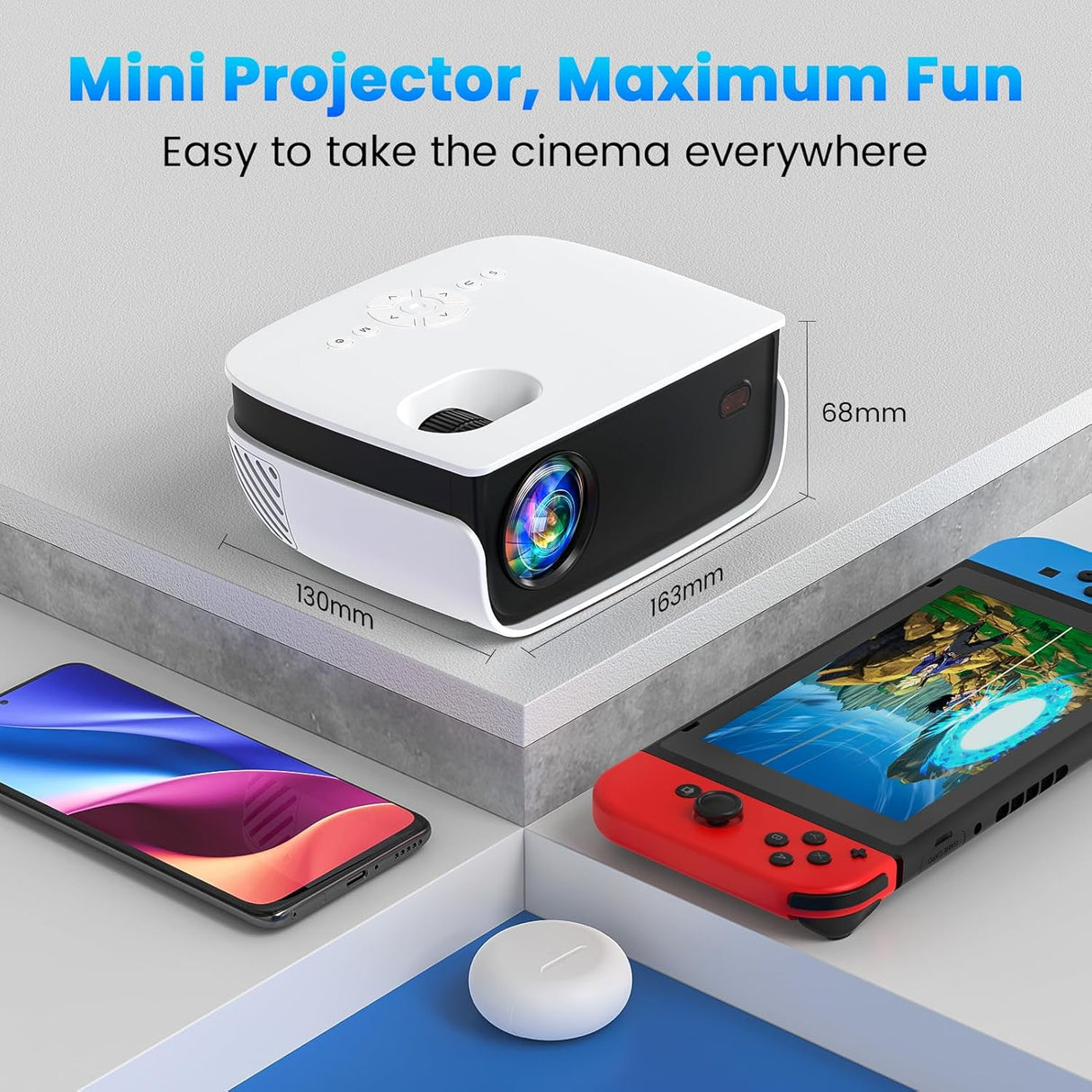 Proyector Mini 1080P 240 Portátil para Cine en Casa 7500 L