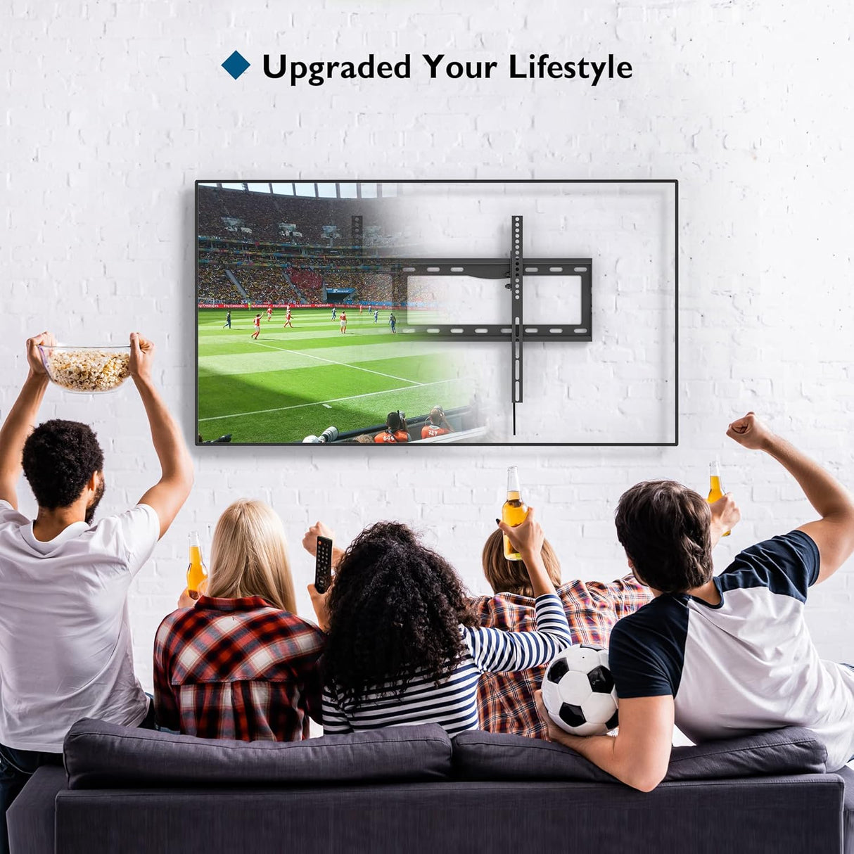 Soporte de pared para TV BONTEC, 17-86, hasta 165LBS, VESA 600x400