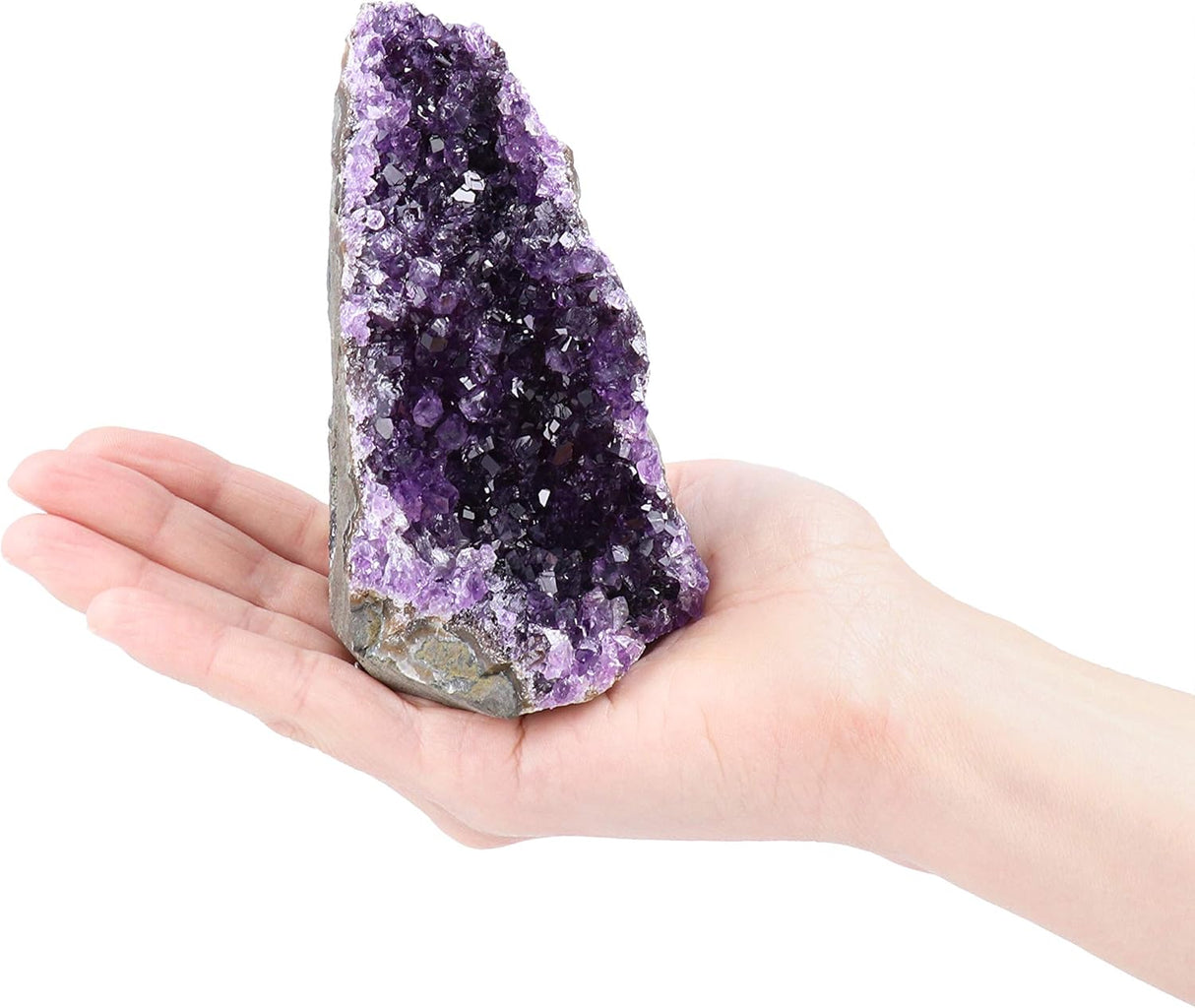 Piedra de amatista súper drusa púrpura profunda, sin pulir