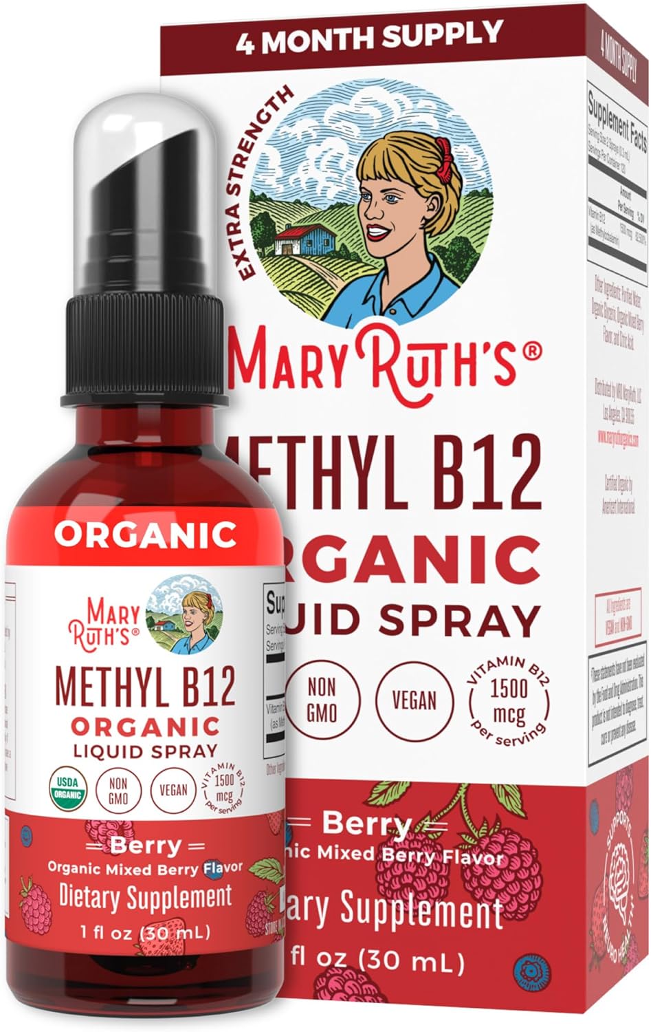 Vitamina B12 orgánica USDA  Suplemento de vitamina B12