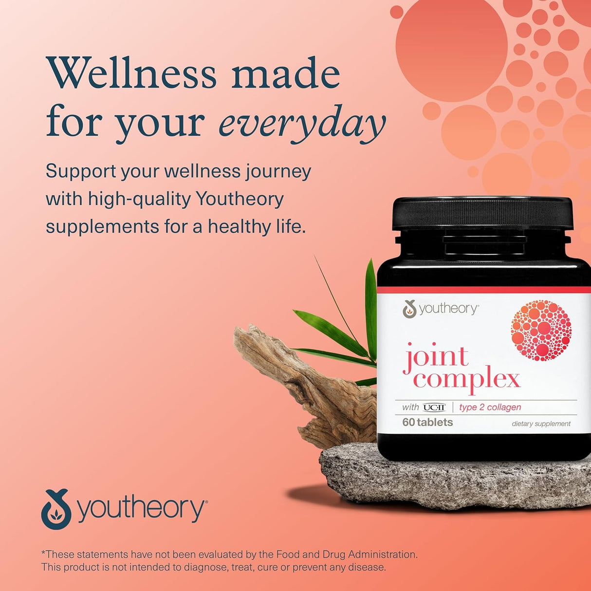 Youtheory Complejo Articulaciones con UC-II, 60 tablets