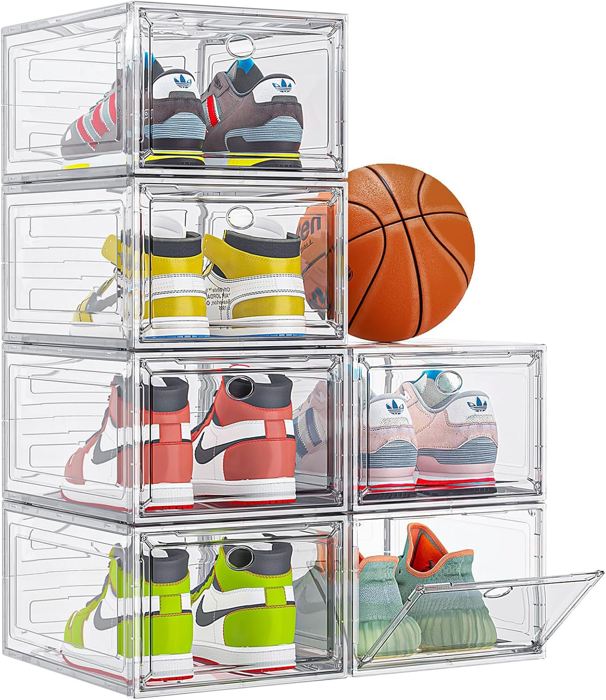 Organizador de zapatos apilable, Thicken & Sturdy, 6 Piezas