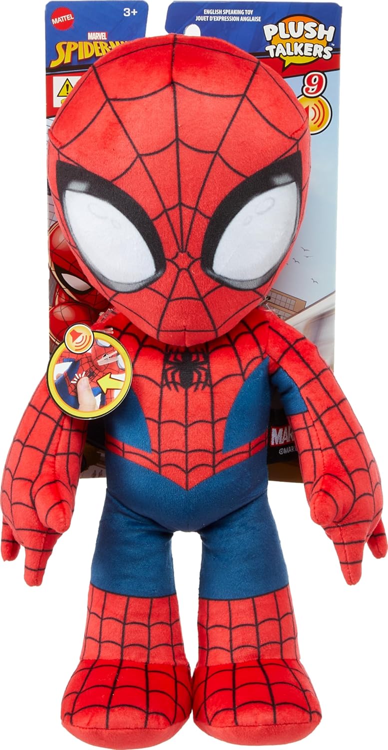 Muñeco de peluche Spider-Man, Mattel, 11.75, 10 sonidos y frases