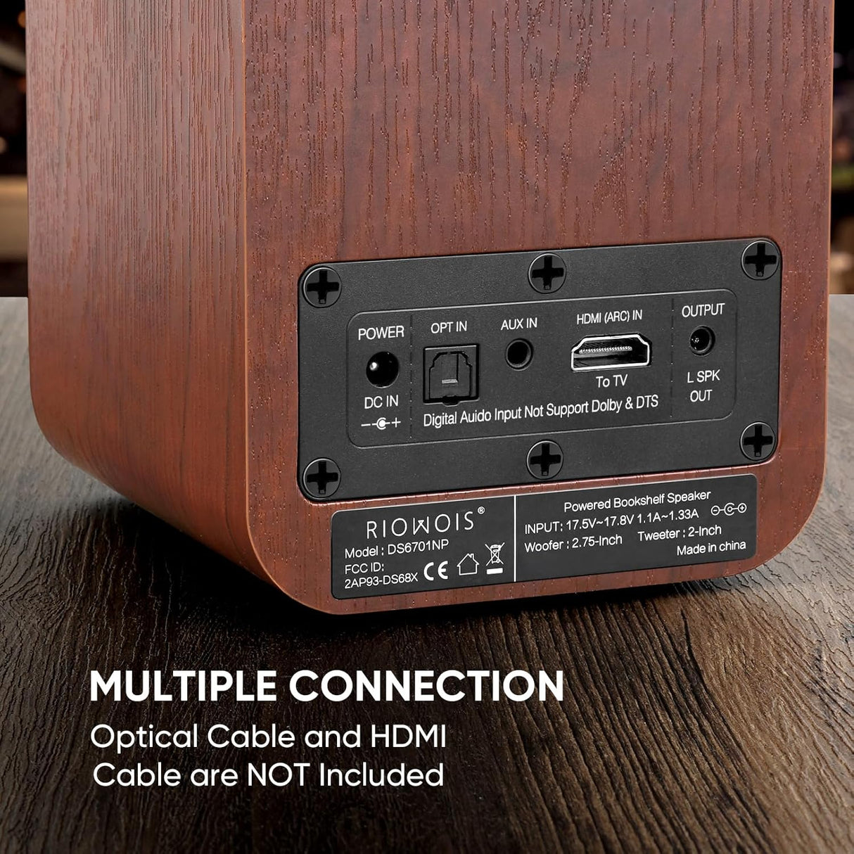 Altavoces Bluetooth 40W, 2.75 Woofer, Conexión AUX/Óptica