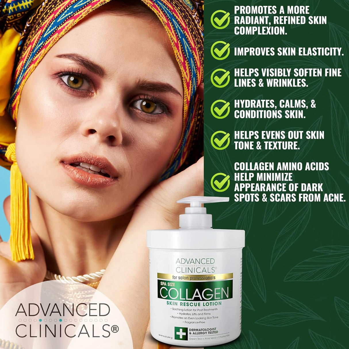 Loción facial de colágeno y ácido hialurónico crema corporal