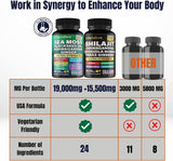 GiDa Cultura Shilajit y Sea Moss Combo - 120 cápsulas