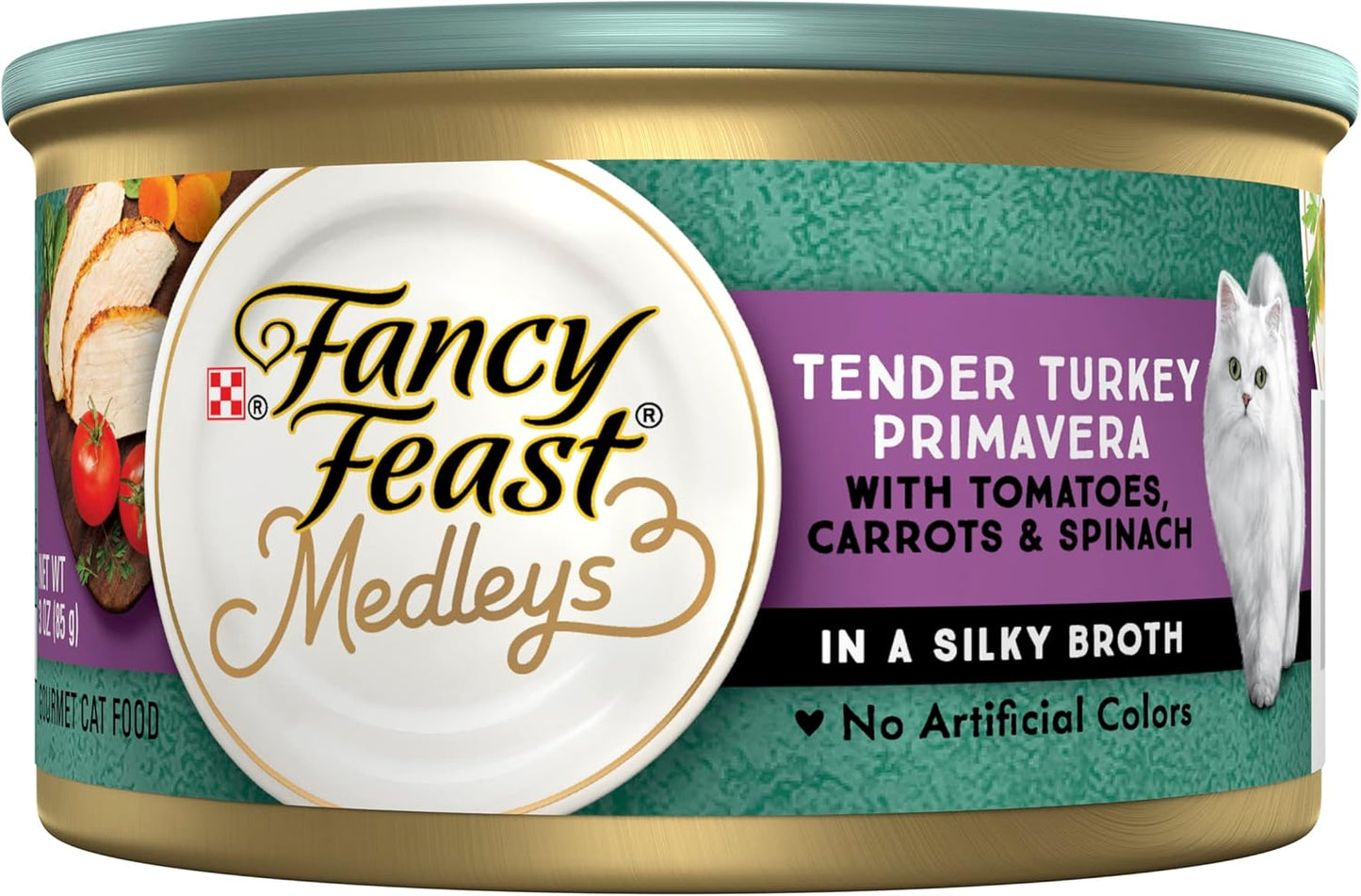 Comida Húmeda para Gatos Purina Fancy Feast, Pavo Primavera 12x85g