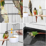 Jaula de loro con tapa abierta con soporte desmontable