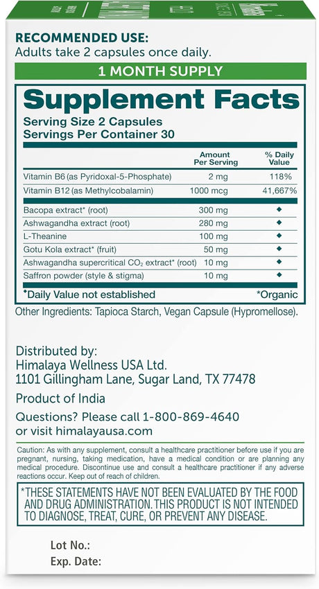 Himalaya Hello Alert Mind con Ashwagandha Bacopa L-teanina