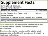 Bronson Ginseng Coreano Apoyo Energía, Memoria 120 Cápsulas