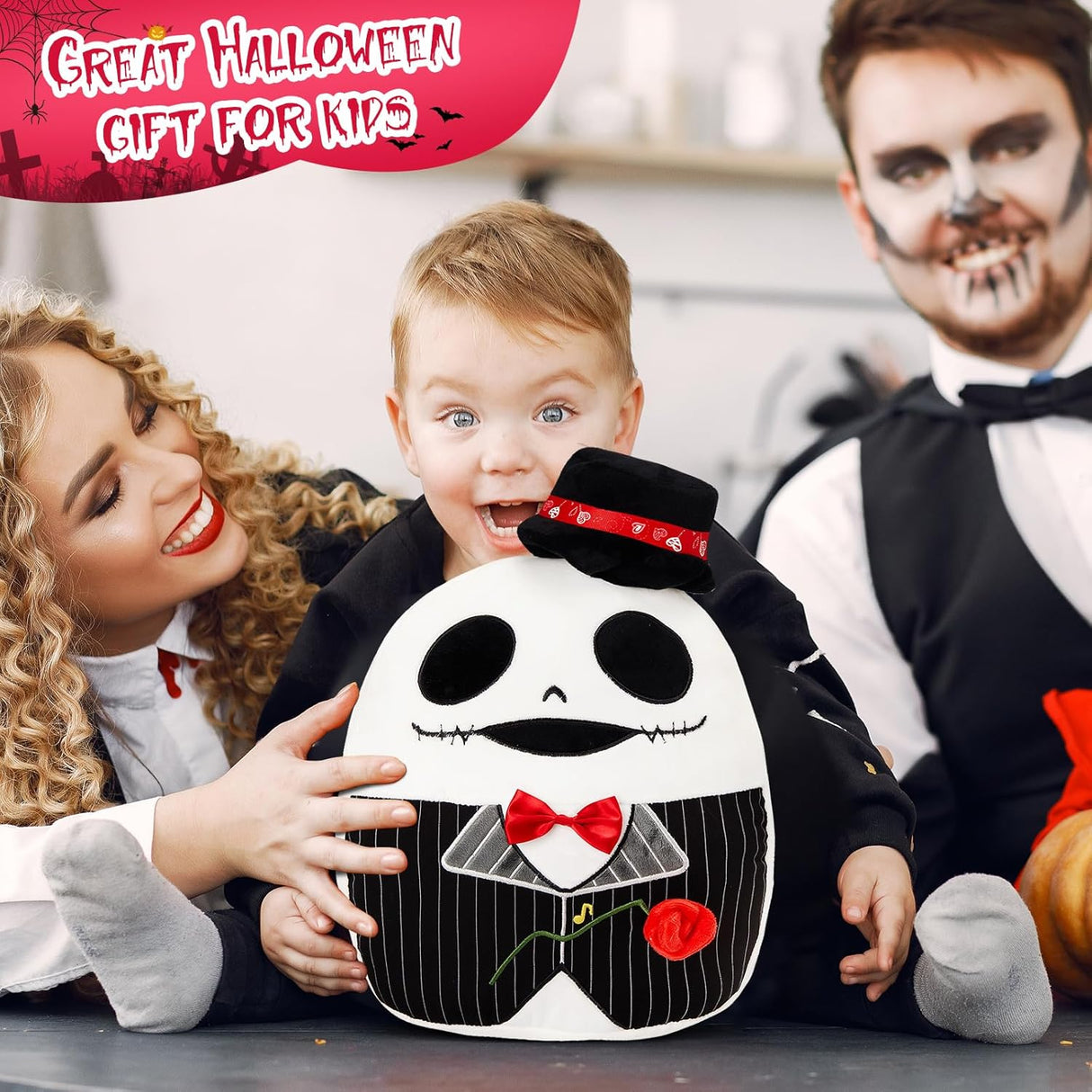 Pillow Jack Skellington Glow Guards, Plushie Halloween Decor