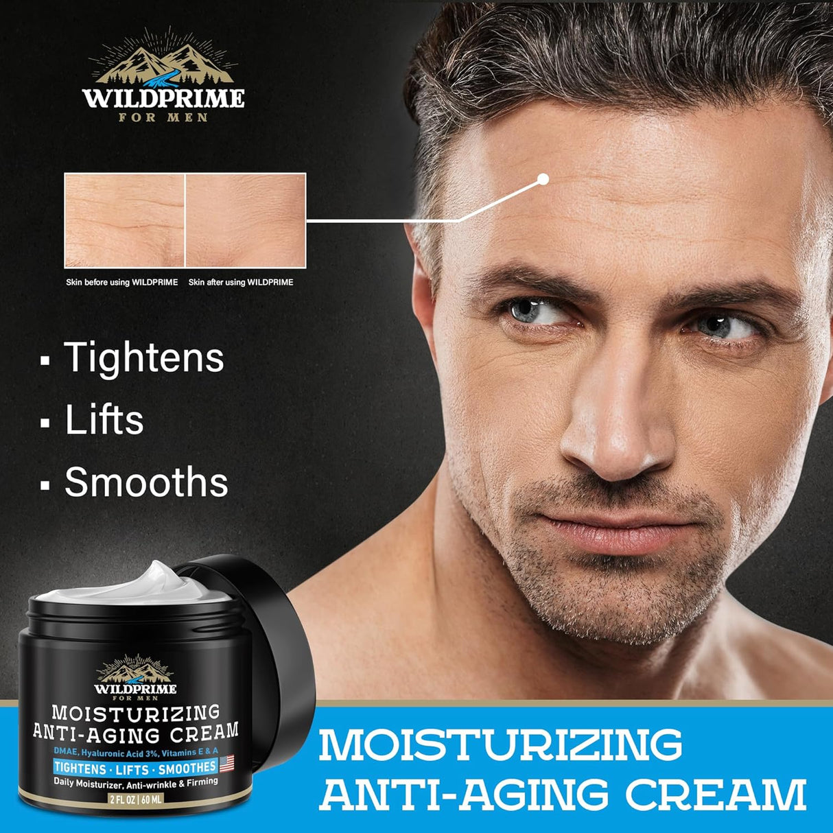 Crema hidratante facial para hombre antienvejecimiento