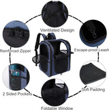Mochila para llevar gatos con respaldo acolchado de viajes