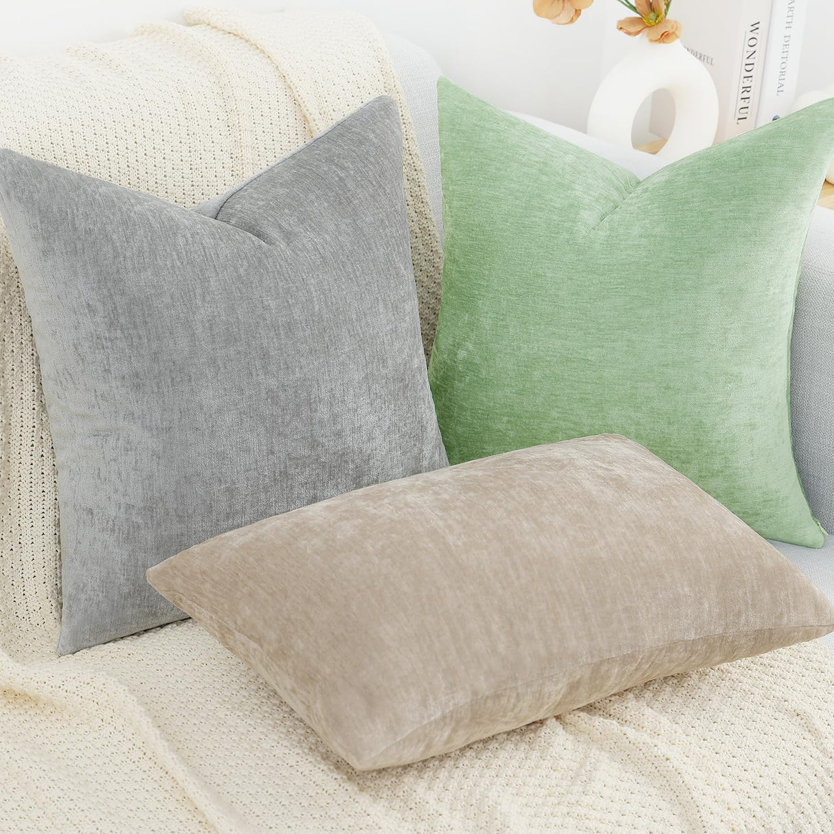 Fundas de Cojines Decorativos 12x20 decorUhome, Set de 2