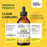Gotas de Maca y Ashwagandha - Suplementos Orgánicos 4 oz