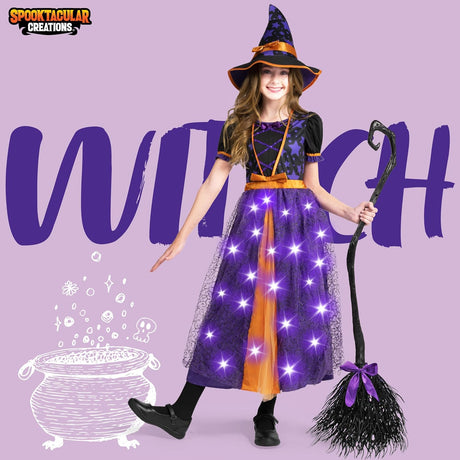 Disfraz de Bruja para Niñas, Spooktacular Creations, Ilumina