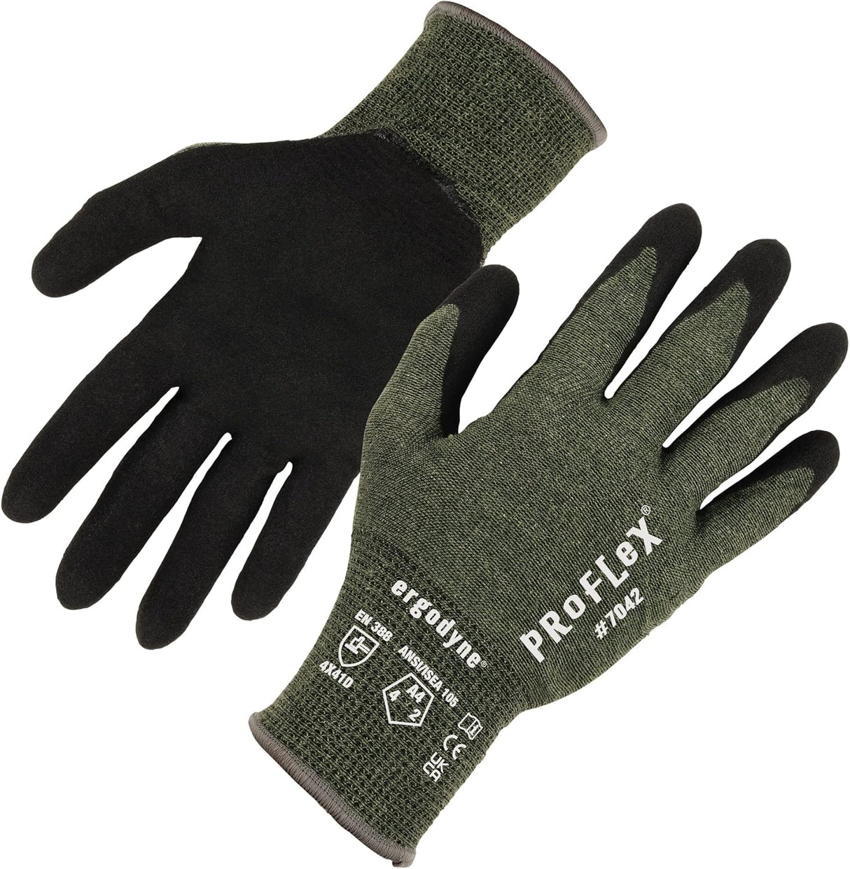 Guantes de trabajo palmas recubiertas de nitrilo talla M