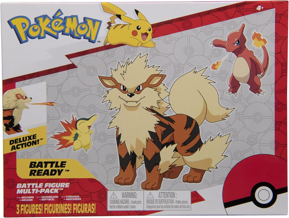 Figuras de Batalla Pokémon, Cyndaquil, Charmeleon, Arcanine