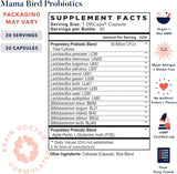 Suplemento Probióticos Mama Bird, 50 mil millones de CFU  15