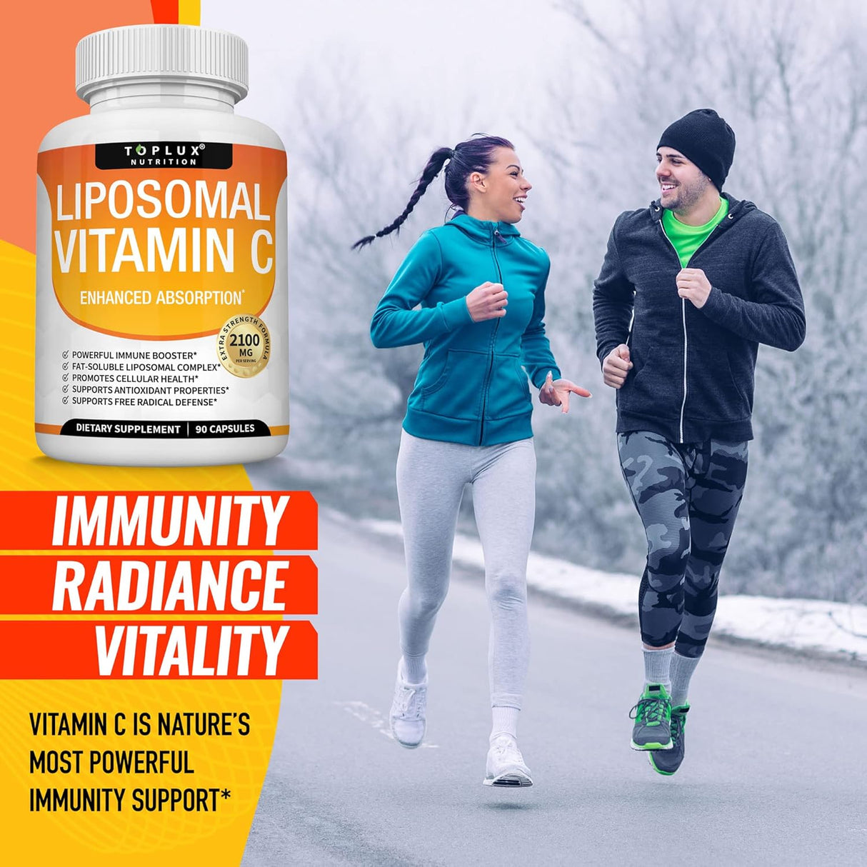 Suplementos Liposomal Vitamina C 2100 mg   vegano sin OMG